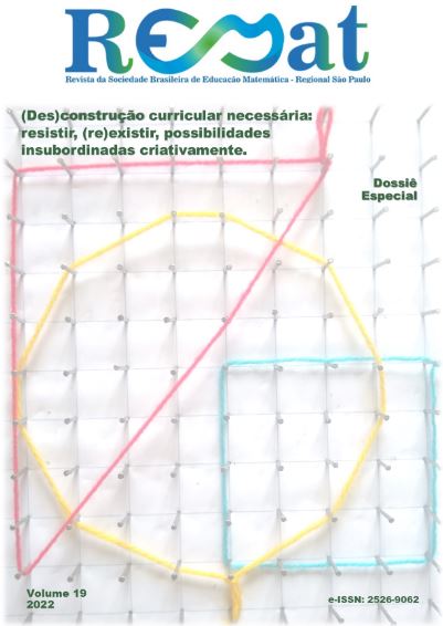 					Visualizar v. 19 n. Edição Especial (2022): (Des)construções curriculares para a formação inicial de professores que ensinam matemática: desafios e cenários de possibilidades para (re)existir
				